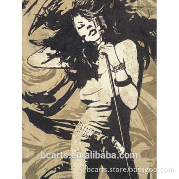 Modern pop music girl art digital painting